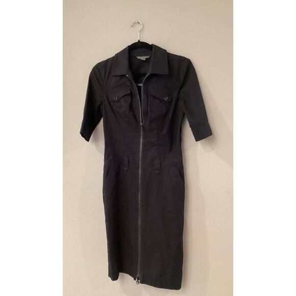Armani Exchange Form Fitting Black Denim Like Dress in Size 2 - Picture 4 of 9